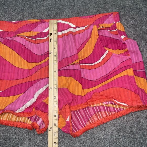 Trina Turk Pink and Orange Patterned Women Shorts - Picture 6 of 10